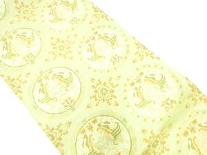 狩猟文様織出し袋帯